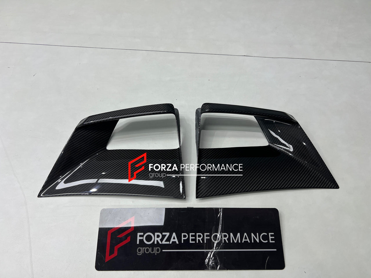 DRY CARBON HOOD INSERTS for LAMBORGHINI HURACAN 2014 - 2024 FORZA PERFORMANCE custom fit buy Ocean Design style design