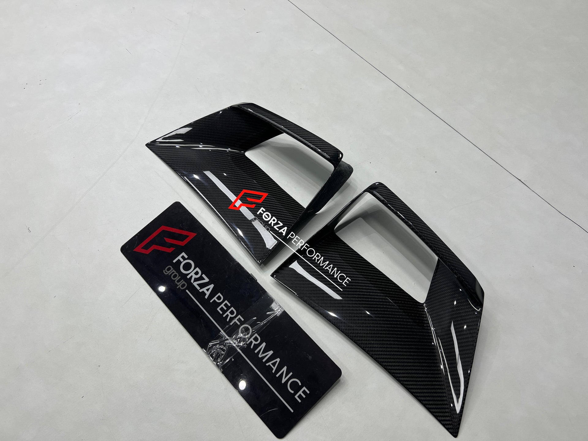 DRY CARBON HOOD INSERTS for LAMBORGHINI HURACAN 2014 - 2024 FORZA PERFORMANCE custom fit buy Ocean Design style design