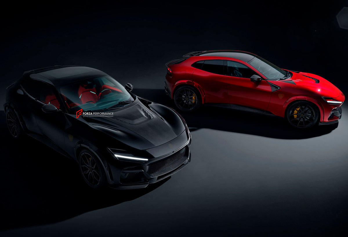 DRY CARBON HOOD PANEL TRIM for FERRARI PUROSANGUE 2023+ FORZA PERFORMANCE Novitec
Dry Carbon Hood Panel Trim for Ferrari Purosangue 2023+
Set includes:

Hood Panel Trim
Material: Dry Carbon

NOTE: Professional installation is required.