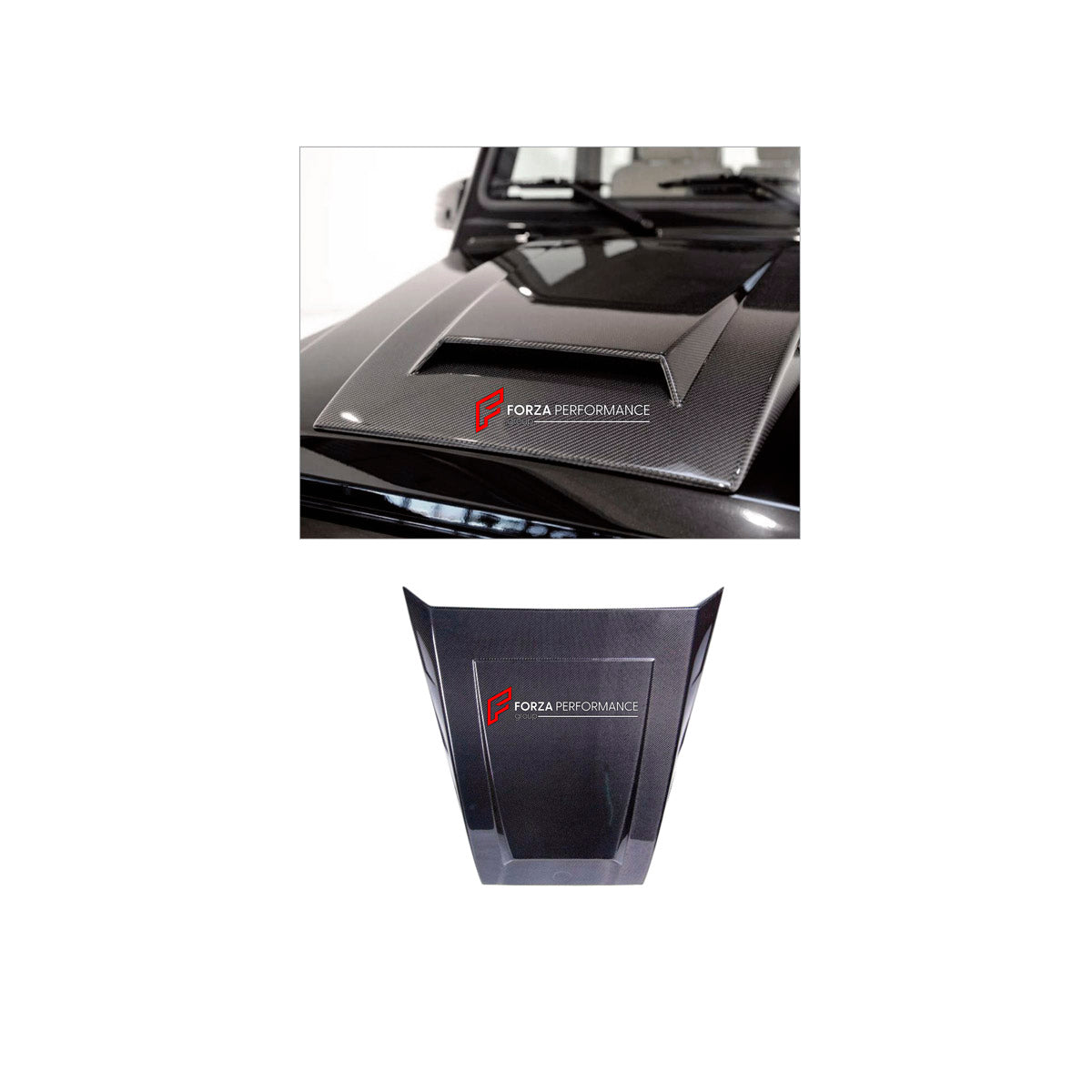 DRY CARBON HOOD SCOOP TRIM COVER for MERCEDES-BENZ G-CLASS W463 2008 - 2018

Set includes:
Hood Scoop Trim Cover

Material: Dry Carbon

NOTE: Professional installation is required.