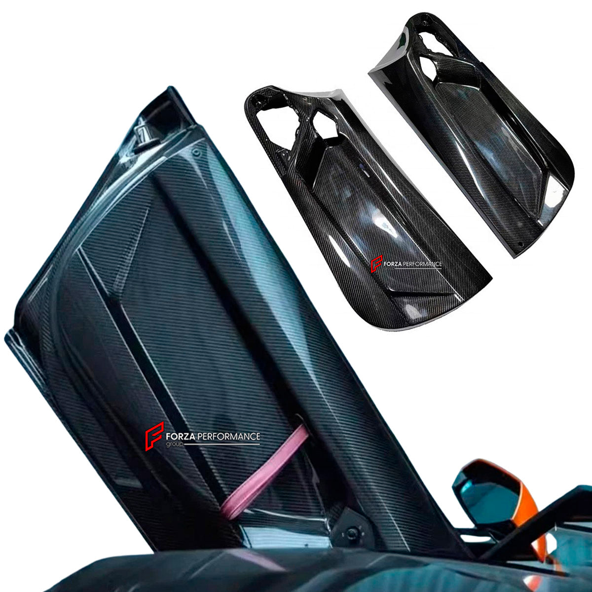 DRY CARBON Inner Door Panel for Lamborghini Aventador LP700 LP720 LP750 2011 - 2022
Set includes:

Inner Door Panel
Material: Dry Carbon

NOTE: Professional installation is required.