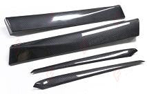 DRY CARBON INNER DOOR TRIMS 4 PCS for TESLA MODEL 3 2021 - 2023