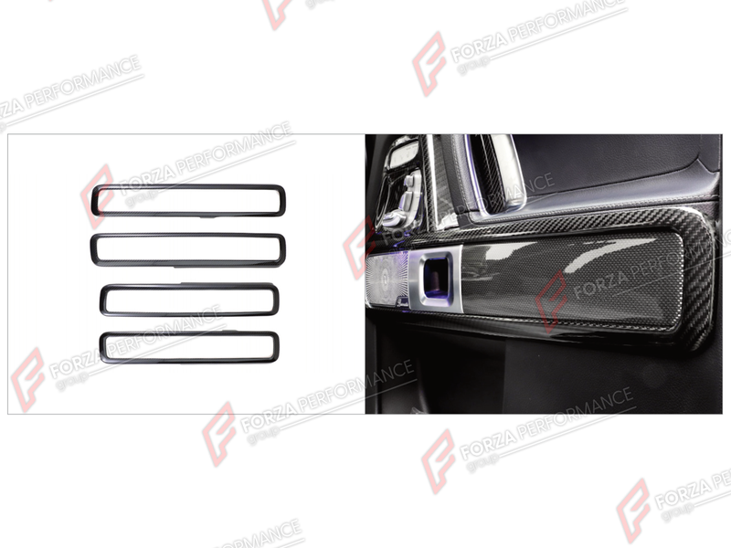 DRY CARBON INTERIOR DOOR PANEL TRIM COVERS for MERCEDES-BENZ G-CLASS W464 G63 G350 G350D G400D G500 G550 2019 - 2024
