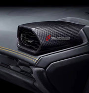 DRY CARBON INTERIOR KIT for LAMBORGHINI HURACAN LP580 LP610 2014 - 2019

Set includes:
Central Control Panel Trim
Dashboard Side Air Vents Covers
Interior Door Panel Trim

Material: Dry Carbon

NOTE: Professional installation is required.