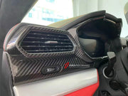 DRY CARBON INTERIOR KIT for LAMBORGHINI URUS 2018+

Set includes:
Dashboard Instrument Cluster Trim
Central Control Panel Trim
Center Console Trim Cover
Dashboard Trim Kit
Dashboard Side Air Vents Covers
Interior Door Panel Trim

Material: Dry Carbon

NOTE: Professional installation is required.