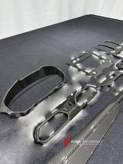 DRY CARBON INTERIOR KIT for LAMBORGHINI URUS 2018+

Set includes:
Dashboard Instrument Cluster Trim
Dashboard Panel Cover
Meter Base Panel Cover
Central Control Panel Trim
Center Console Air Outlet Cover Trim
Dashboard Trim Kit
Interior Door Panel Trim

Material: Dry Carbon

NOTE: Professional installation is required.