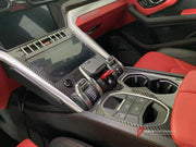DRY CARBON INTERIOR KIT for LAMBORGHINI URUS 2018+

Set includes:
Dashboard Instrument Cluster Trim
Central Control Panel Trim
Center Console Trim Cover
Dashboard Trim Kit
Dashboard Side Air Vents Covers
Interior Door Panel Trim

Material: Dry Carbon

NOTE: Professional installation is required.