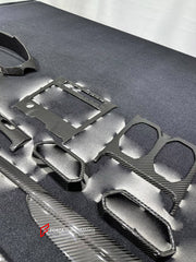 DRY CARBON INTERIOR KIT for LAMBORGHINI URUS 2018+

Set includes:
Dashboard Instrument Cluster Trim
Dashboard Panel Cover
Meter Base Panel Cover
Central Control Panel Trim
Center Console Air Outlet Cover Trim
Dashboard Trim Kit
Interior Door Panel Trim

Material: Dry Carbon

NOTE: Professional installation is required.