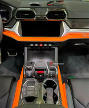 DRY CARBON INTERIOR KIT for Lamborghini Urus SE 2024+
Set includes:

Dashboard Instrument Cluster Trim
Center Console Trim Cover
Rear Center Console Air Vent Cover
Dashboard Trim Kit
Dashboard Side Air Vents Covers
Interior Door Panel Trim
Material: Dry Carbon

NOTE: Professional installation is required.