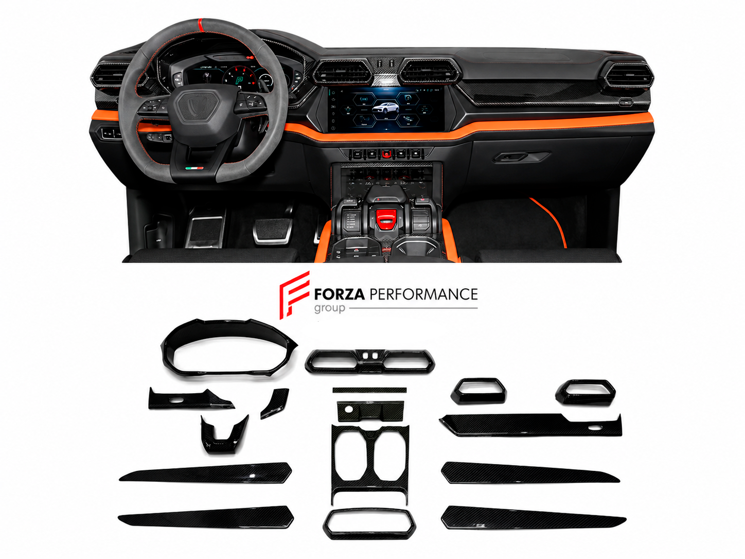 DRY CARBON INTERIOR KIT for LAMBORGHINI URUS SE 2024+