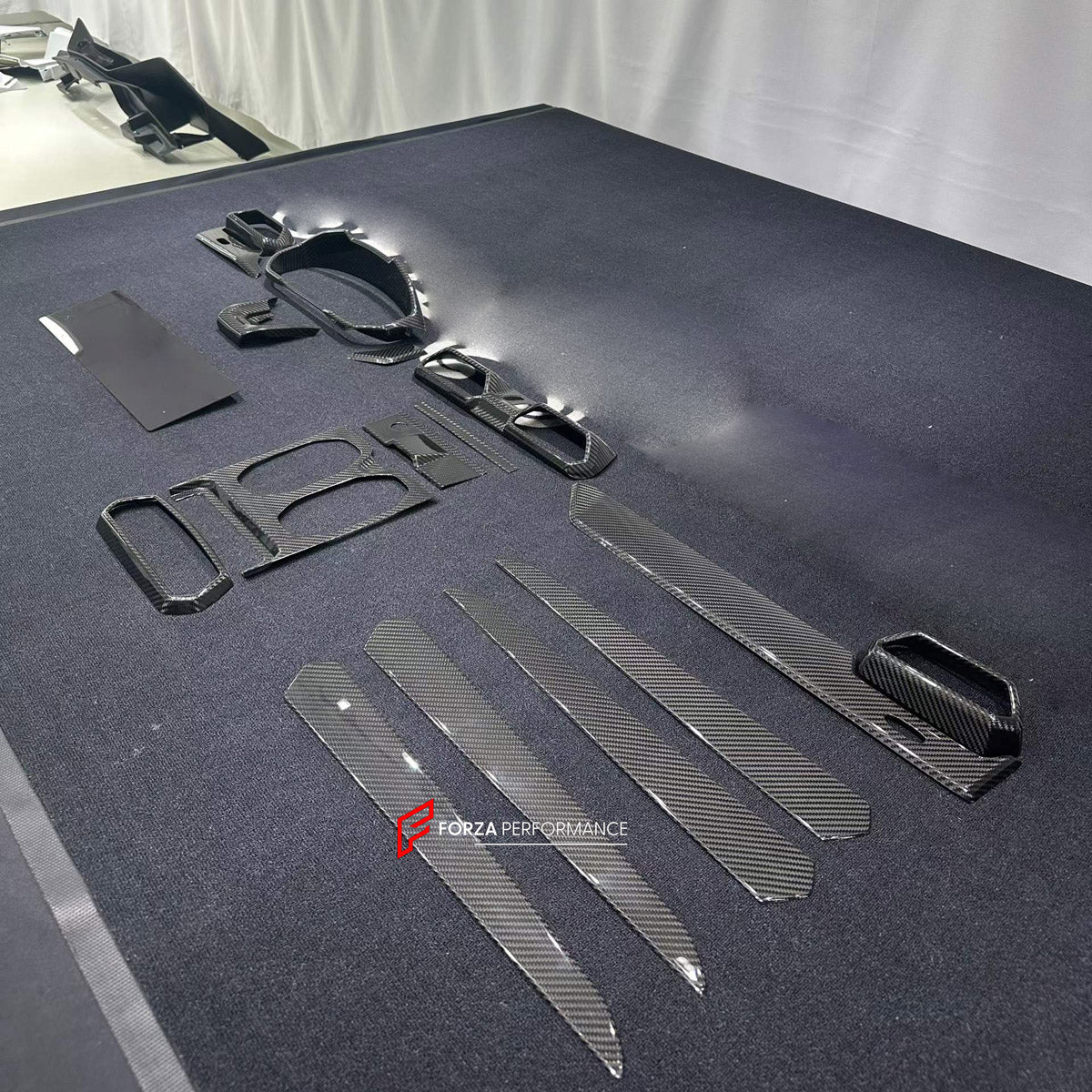 DRY CARBON INTERIOR KIT for LAMBORGHINI URUS SE 2024+

Set includes:
Dashboard Instrument Cluster Trim
Center Console Trim Cover
Rear Center Console Air Vent Cover
Dashboard Trim Kit
Dashboard Side Air Vents Covers
Interior Door Panel Trim

Material: Dry Carbon

NOTE: Professional installation is required.