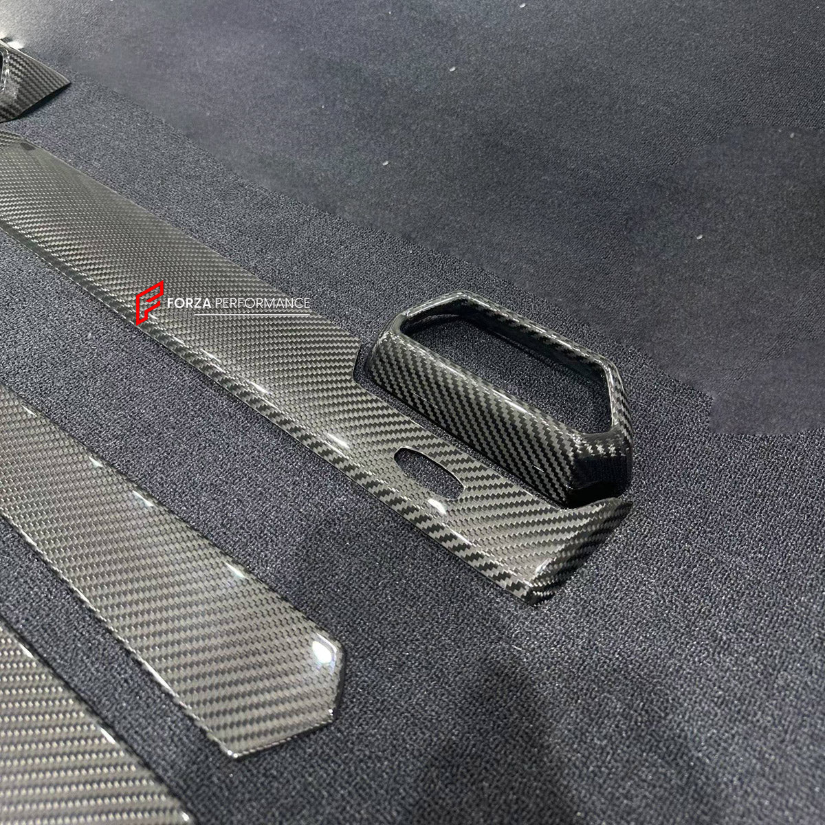 DRY CARBON INTERIOR KIT for LAMBORGHINI URUS SE 2024+

Set includes:
Dashboard Instrument Cluster Trim
Center Console Trim Cover
Rear Center Console Air Vent Cover
Dashboard Trim Kit
Dashboard Side Air Vents Covers
Interior Door Panel Trim

Material: Dry Carbon

NOTE: Professional installation is required.