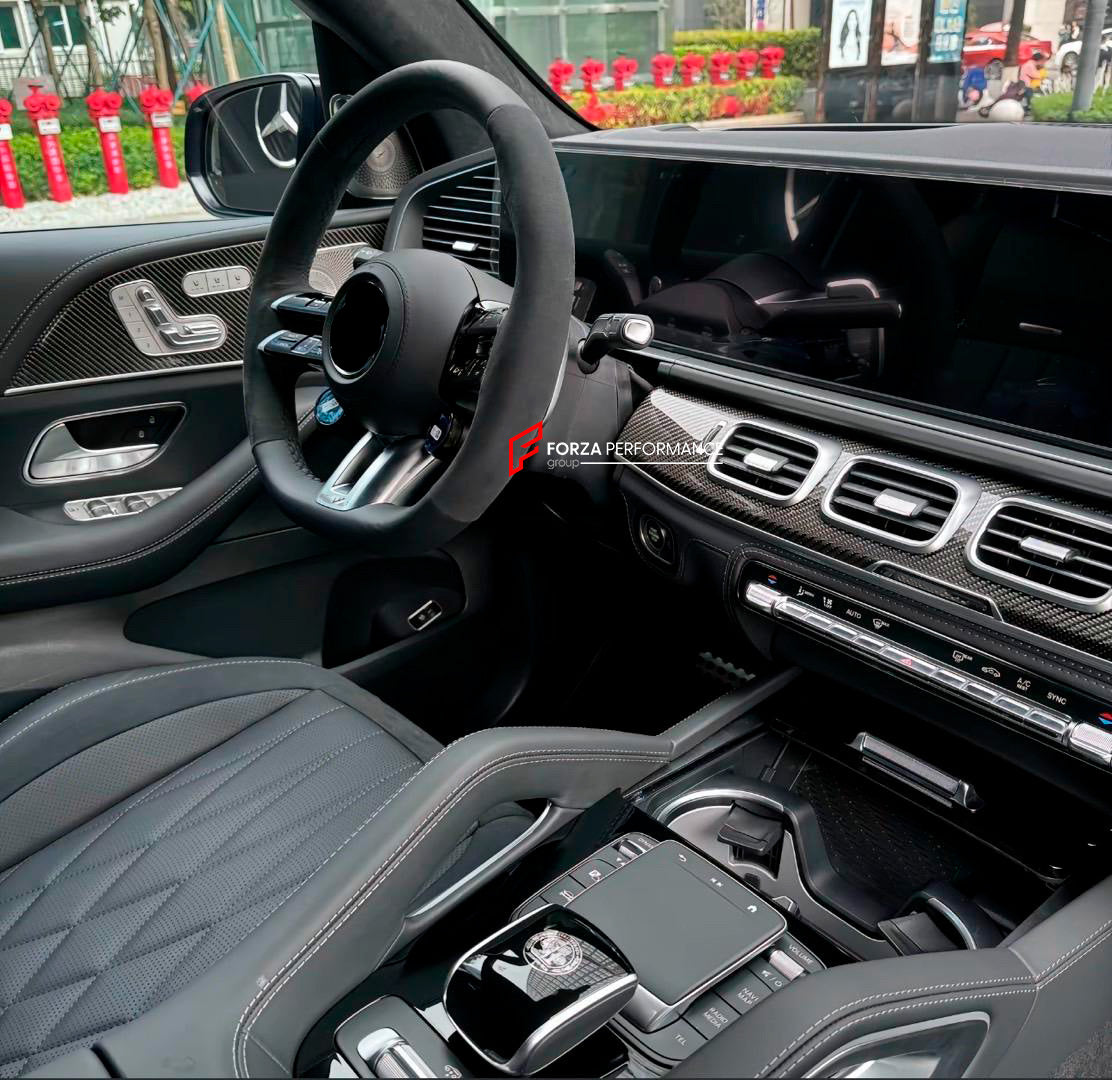 DRY CARBON INTERIOR KIT for MERCEDES-BENZ GLS X167 2019 - 2023

Set includes:
Dashboard
Central Console Trim
Door Panel Seat Switch Frame
Seat Covers

Material: Carbon Fiber