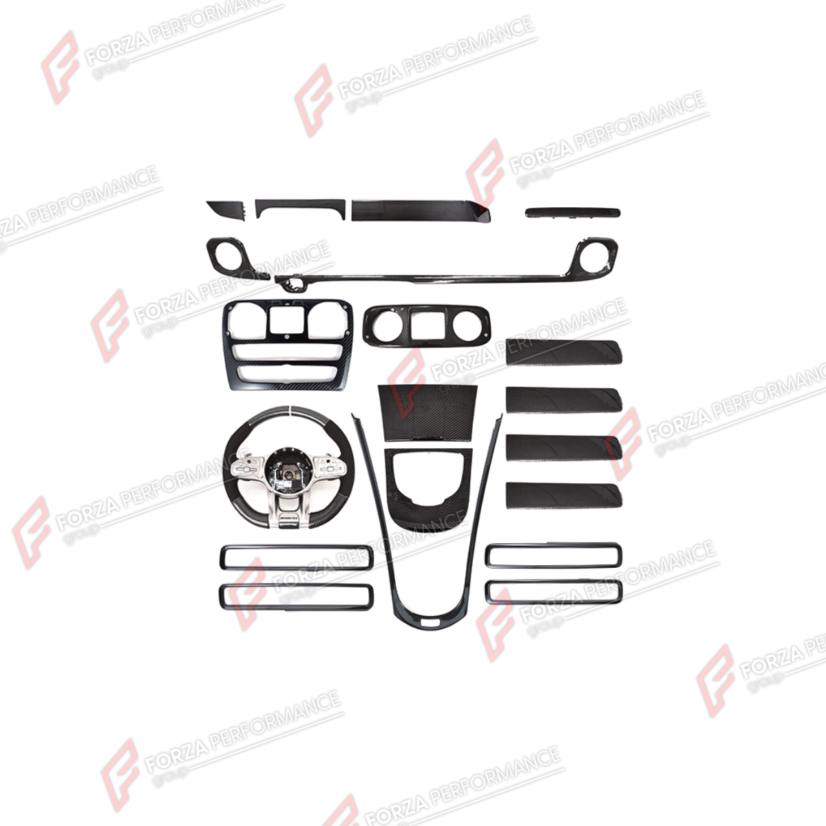 DRY CARBON INTERIOR KIT for MERCEDES-BENZ G-CLASS W464 G63 G350 G350D G400D G500 G550 2019 - 2024

Set includes:
Interior Kit

Material: Dry Carbon

NOTE: Professional installation is required.