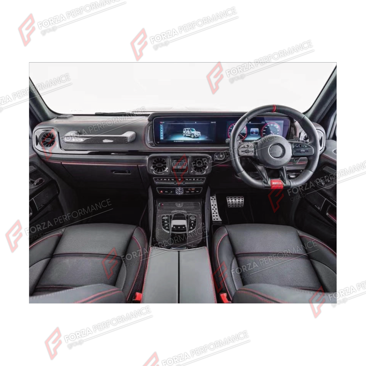 DRY CARBON INTERIOR KIT for MERCEDES-BENZ G-CLASS W464 G63 G350 G350D G400D G500 G550 2019 - 2024

Set includes:
Interior Kit

Material: Dry Carbon

NOTE: Professional installation is required.