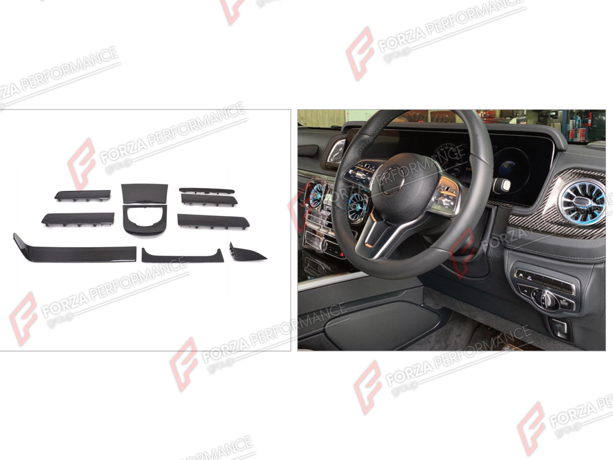 DRY CARBON INTERIOR KIT for MERCEDES-BENZ G-CLASS W464 G63 G350 G350D G400D G500 G550 2019 - 2024

Set includes:
Interior Kit

Material: Dry Carbon

NOTE: Professional installation is required.