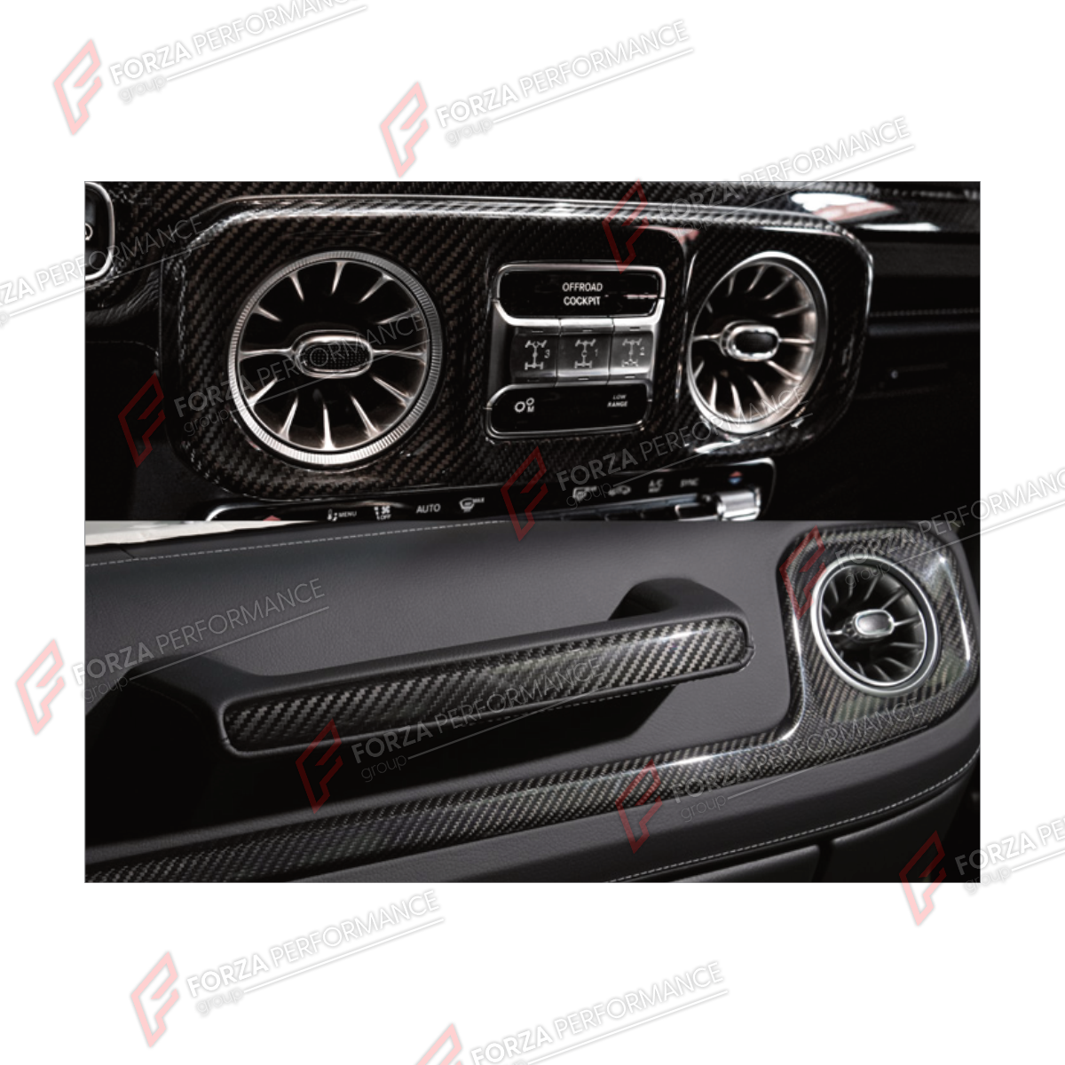 DRY CARBON INTERIOR KIT for MERCEDES-BENZ G-CLASS W465 G63 G450D G500 G550 2025+

Set includes:
Interior Kit

Material: Dry Carbon

NOTE: Professional installation is required.