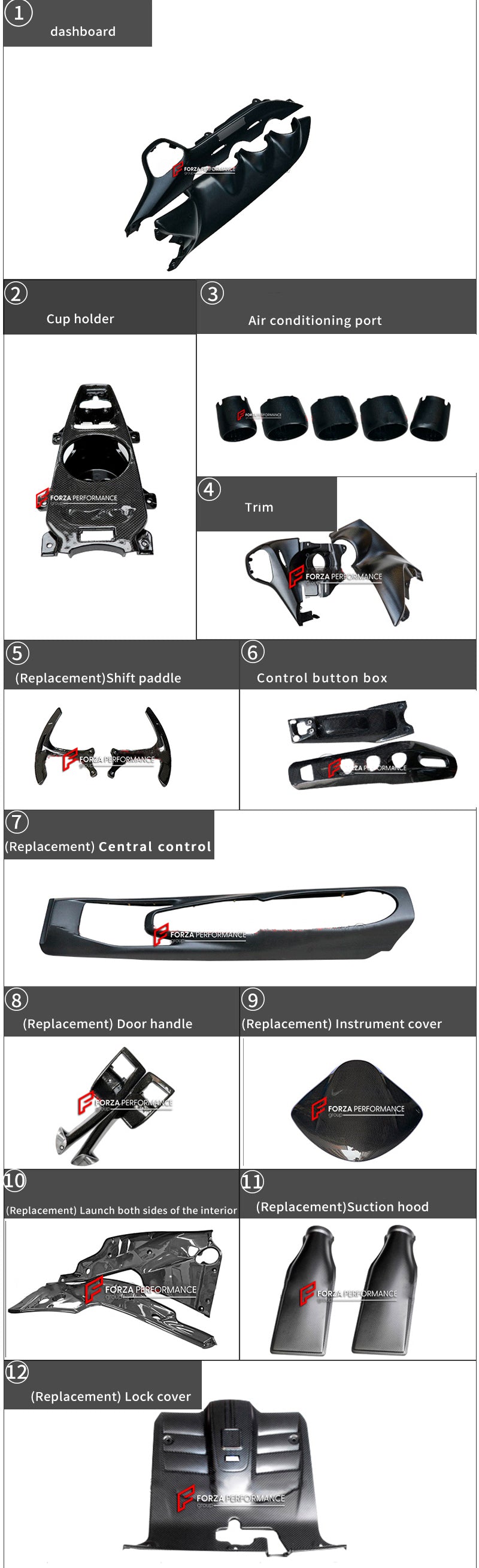 Dry Carbon Interior Parts for Ferrari F12 Berlinetta 2012-2017, Ferrari F12 Berlinetta Dry Carbon Interior Accessories 2012-2017, Custom Dry Carbon Interior Parts for Ferrari F12 Berlinetta, Premium Dry Carbon Interior Parts for Ferrari F12 Berlinetta 2012-2017, Ferrari F12 Berlinetta Carbon Fiber Interior Upgrade 2012-2017, High Performance Dry Carbon Interior Kit for Ferrari F12 Berlinetta 2012-2017, Ferrari F12 Berlinetta 2012-2017 Dry Carbon Interior Trim, Aftermarket Dry Carbon Interior Parts for Ferra