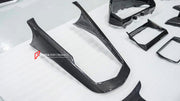 DRY CARBON INTERIOR TRIM KIT COVERS for LAMBORGHINI URUS 2018+

Set includes:

Center Console Trims
Dashboard Trims

Paddle Shifters
Door Trims

Material: Dry Carbon

Note: Professional installation is required.