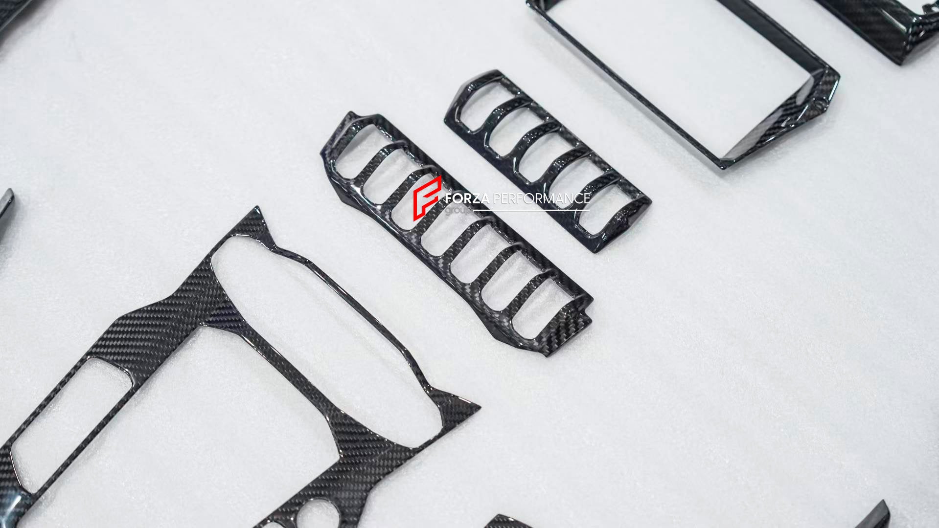 DRY CARBON INTERIOR TRIM KIT COVERS for LAMBORGHINI URUS 2018+

Set includes:

Center Console Trims
Dashboard Trims

Paddle Shifters
Door Trims

Material: Dry Carbon

Note: Professional installation is required.