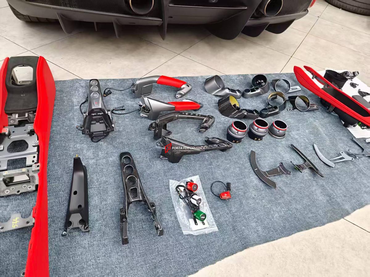 DRY CARBON INTERIOR TRIM KIT for FERRARI F8 Forza Performance Custom fit