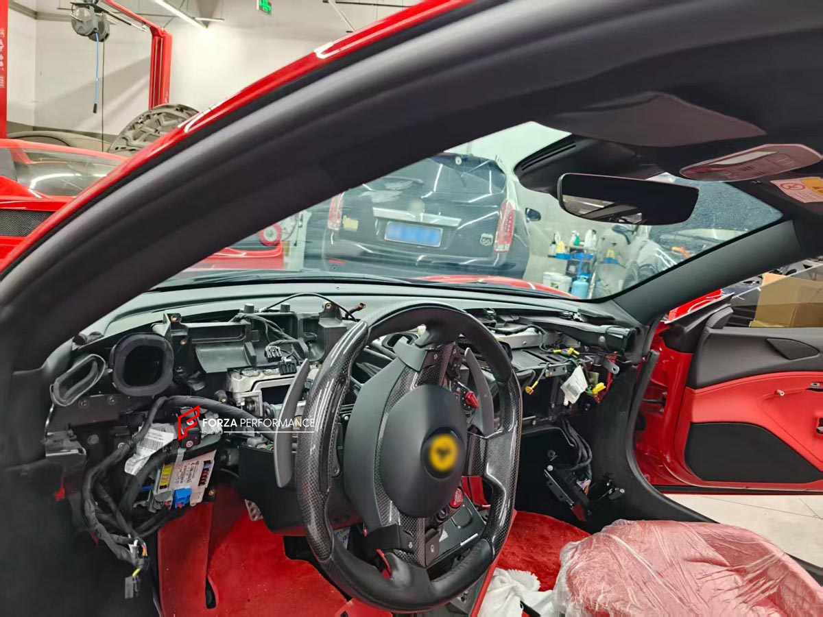 DRY CARBON INTERIOR TRIM KIT for FERRARI F8 Forza Performance Custom fit