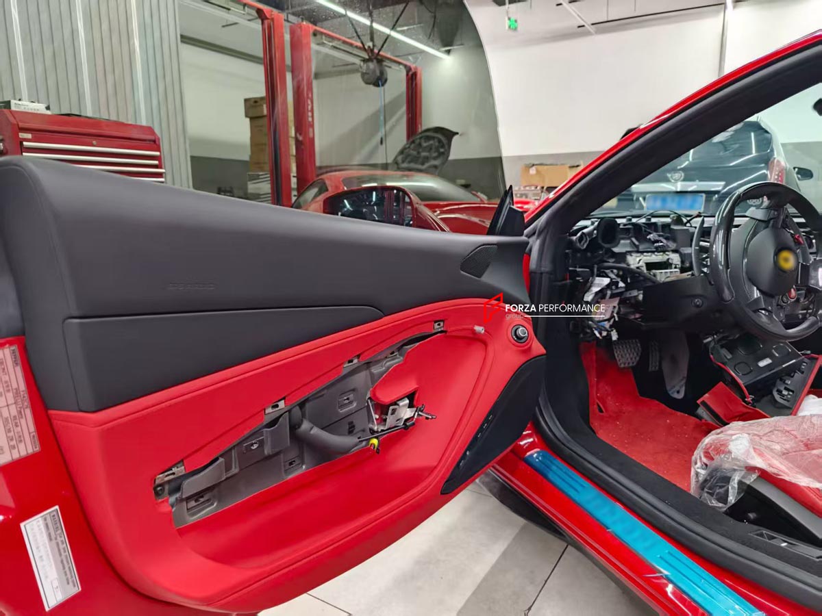 DRY CARBON INTERIOR TRIM KIT for FERRARI F8 Forza Performance Custom fit