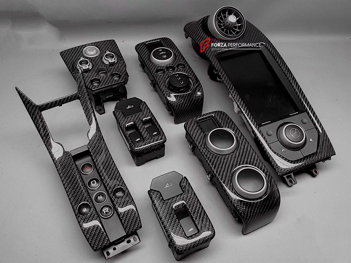 DRY CARBON INTERIOR TRIM KIT for MCLAREN MP4-12C 625C 650S 675LT

Set includes:

Steering Wheel Trim
Window Lift Panel Trim
Central Console Trim
AC Control Trim
Screen Surround Trim

Material: Carbon Fiber

Note: Professional installation is required

CONTACT US FOR PRICING