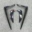 DRY CARBON FRONT BUMPER CORNER TRIMS AND CANARDS for MERCEDES BENZ AMG GT63S C192 2024+
Set includes:

Front Bumper Corner Trims
Front Bumper Canards
Material: Dry Carbon

NOTE: Professional installation is required.