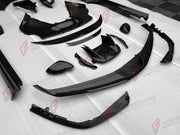 DRY CARBON PARTS for FERRARI SF90 STRADALE SPIDER 2019+ FORZA PERFORMANCE custom fit OEM Style

Set includes:
Front Lip
Front Bumper Air Intakes
Side Mirror Covers
Side Skirts
Side Air Intake Ducts
Rear Spoiler Lip
Rear Diffuser
Rear Bumper Vents
Engine Bay Panels
Front Trunk Frame
Center Console Trim

Material: Dry Carbon

NOTE: Professional installation is required.