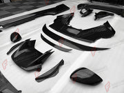 DRY CARBON PARTS for FERRARI SF90 STRADALE SPIDER 2019+ FORZA PERFORMANCE custom fit OEM Style

Set includes:
Front Lip
Front Bumper Air Intakes
Side Mirror Covers
Side Skirts
Side Air Intake Ducts
Rear Spoiler Lip
Rear Diffuser
Rear Bumper Vents
Engine Bay Panels
Front Trunk Frame
Center Console Trim

Material: Dry Carbon

NOTE: Professional installation is required.