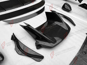DRY CARBON PARTS for FERRARI SF90 STRADALE SPIDER 2019+ FORZA PERFORMANCE custom fit OEM Style

Set includes:
Front Lip
Front Bumper Air Intakes
Side Mirror Covers
Side Skirts
Side Air Intake Ducts
Rear Spoiler Lip
Rear Diffuser
Rear Bumper Vents
Engine Bay Panels
Front Trunk Frame
Center Console Trim

Material: Dry Carbon

NOTE: Professional installation is required.