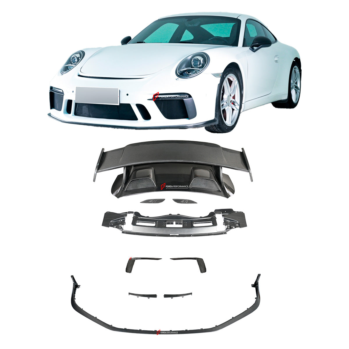 DRY CARBON PARTS for PORSCHE 911 991.2 GT3 2015 - 2020