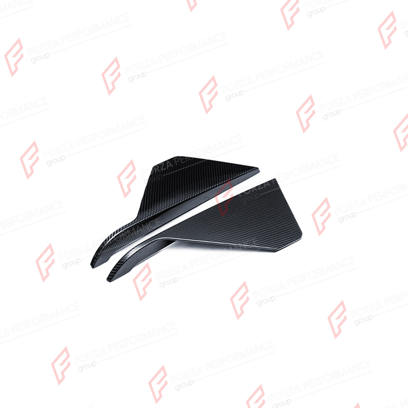 DRY CARBON REAR BUMPER SPLITTERS for AUDI RS6 AVANT C8 2019 - 2023