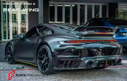 DRY CARBON REAR BUMPER with REAR DIFFUSER  for PORSCHE 911 992.1 TURBO S T 2020-2025