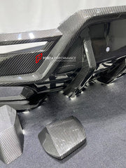 DRY CARBON REAR DIFFUSER AND EXHAUST TIPS for LAMBORGHINI URUS SE 2024+ FORZA PERFORMANCE custom fit U Style

Set includes:
Rear Diffuser
Exhaust Tips

Material: Dry Carbon

NOTE: Professional installation is required.