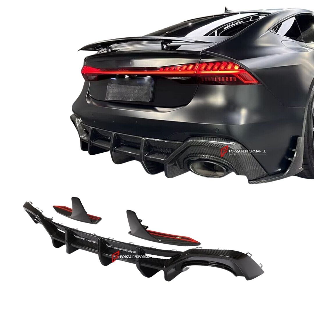 DRY CARBON REAR DIFFUSER for AUDI RS7 SPORTBACK HATCHBACK 2020 - 2021 FORZA PERFORMANCE Custom Fit
Set includes:

Rear Diffuser
Material: Dry Carbon

NOTE: Professional installation is required.

Why “Contact Us for Pricing”?
We don’t display fixed prices because our goal is to offer you the most competitive deal possible. Product costs often decrease over time, and by requesting a quote, you’ll receive our most up-to-date price on market.

SECURED PAYMENT METHODS
PayPal (+4.4% fee)
Visa / Mastercard / Amer