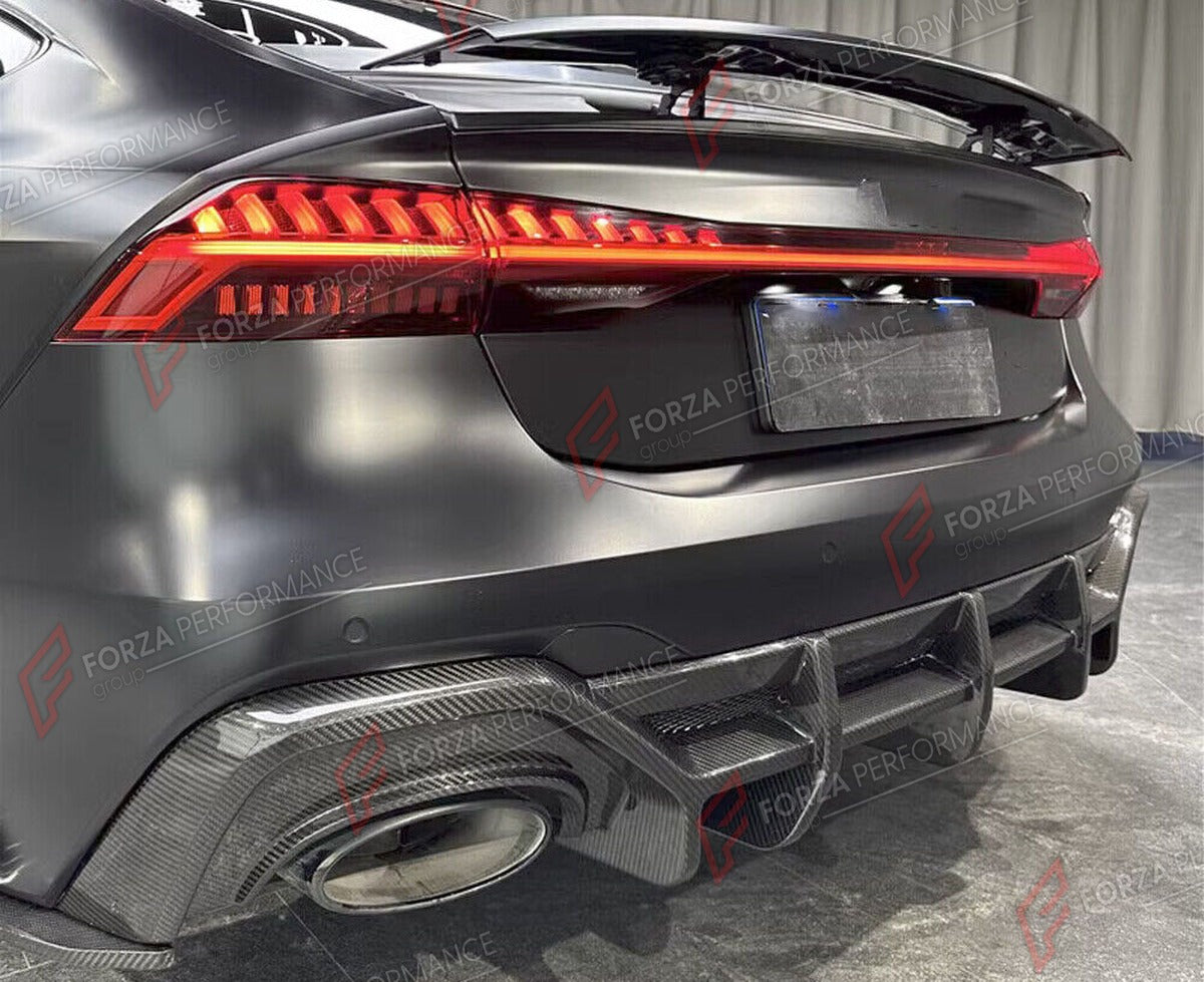 DRY CARBON REAR DIFFUSER for AUDI RS7 SPORTBACK HATCHBACK 2020 - 2021 FORZA PERFORMANCE Custom Fit
Set includes:

Rear Diffuser
Material: Dry Carbon

NOTE: Professional installation is required.

Why “Contact Us for Pricing”?
We don’t display fixed prices because our goal is to offer you the most competitive deal possible. Product costs often decrease over time, and by requesting a quote, you’ll receive our most up-to-date price on market.

SECURED PAYMENT METHODS
PayPal (+4.4% fee)
Visa / Mastercard / Amer