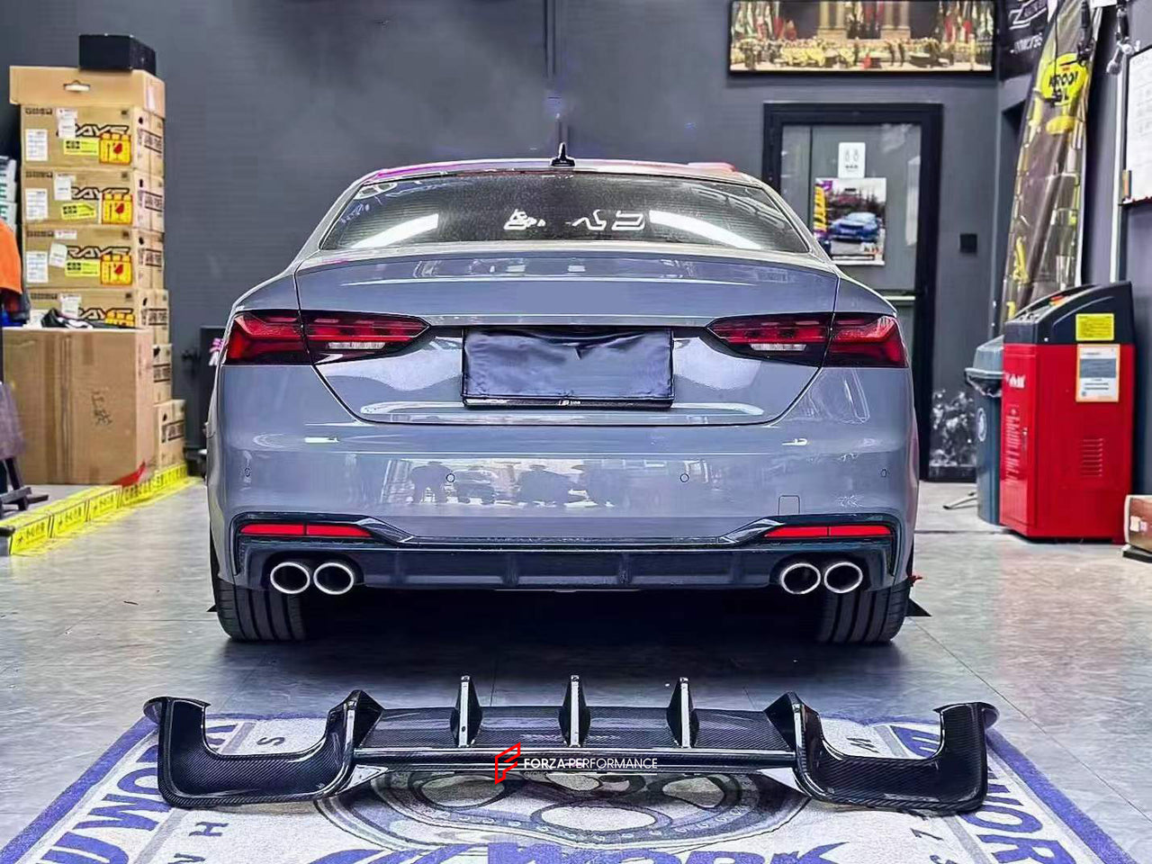 DRY CARBON REAR DIFFUSER FOR AUDI S5 F5 FACELIFT 2020+
