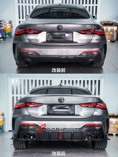 DRY CARBON REAR DIFFUSER for BMW 4-SERIES G22 G23 2020+  Set includes:  Rear Diffuser
