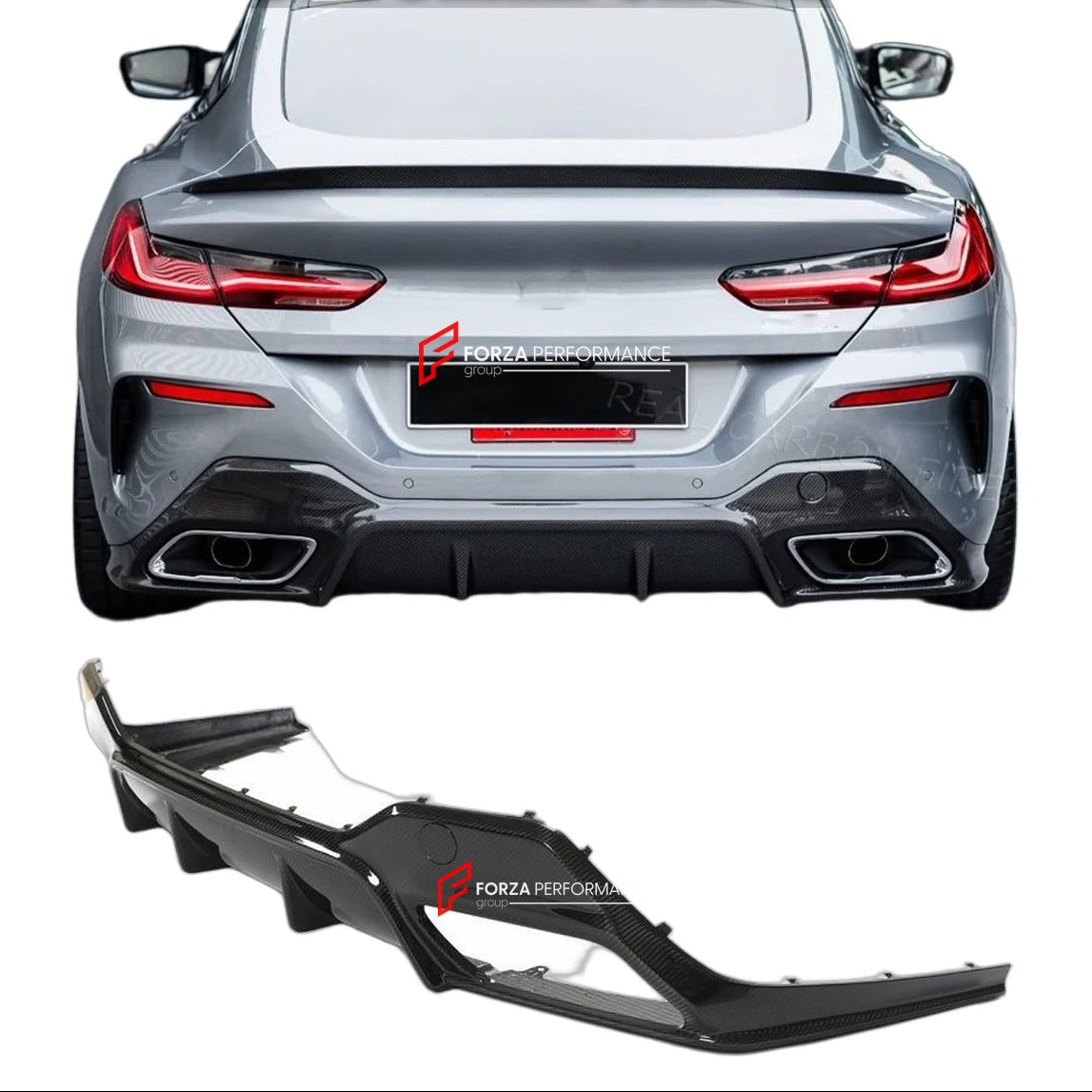 DRY CARBON REAR DIFFUSER for BMW 8 SERIES G14 G15 M850I M SPORT 2018+ FORZA PERFORMANCE Custom Fit
Set includes:

Rear Diffuser
Material: Dry Carbon

NOTE: Professional installation is required.

Why “Contact Us for Pricing”?
We don’t display fixed prices because our goal is to offer you the most competitive deal possible. Product costs often decrease over time, and by requesting a quote, you’ll receive our most up-to-date price on market.

SECURED PAYMENT METHODS
PayPal (+4.4% fee)
Visa / Mastercard / Amer