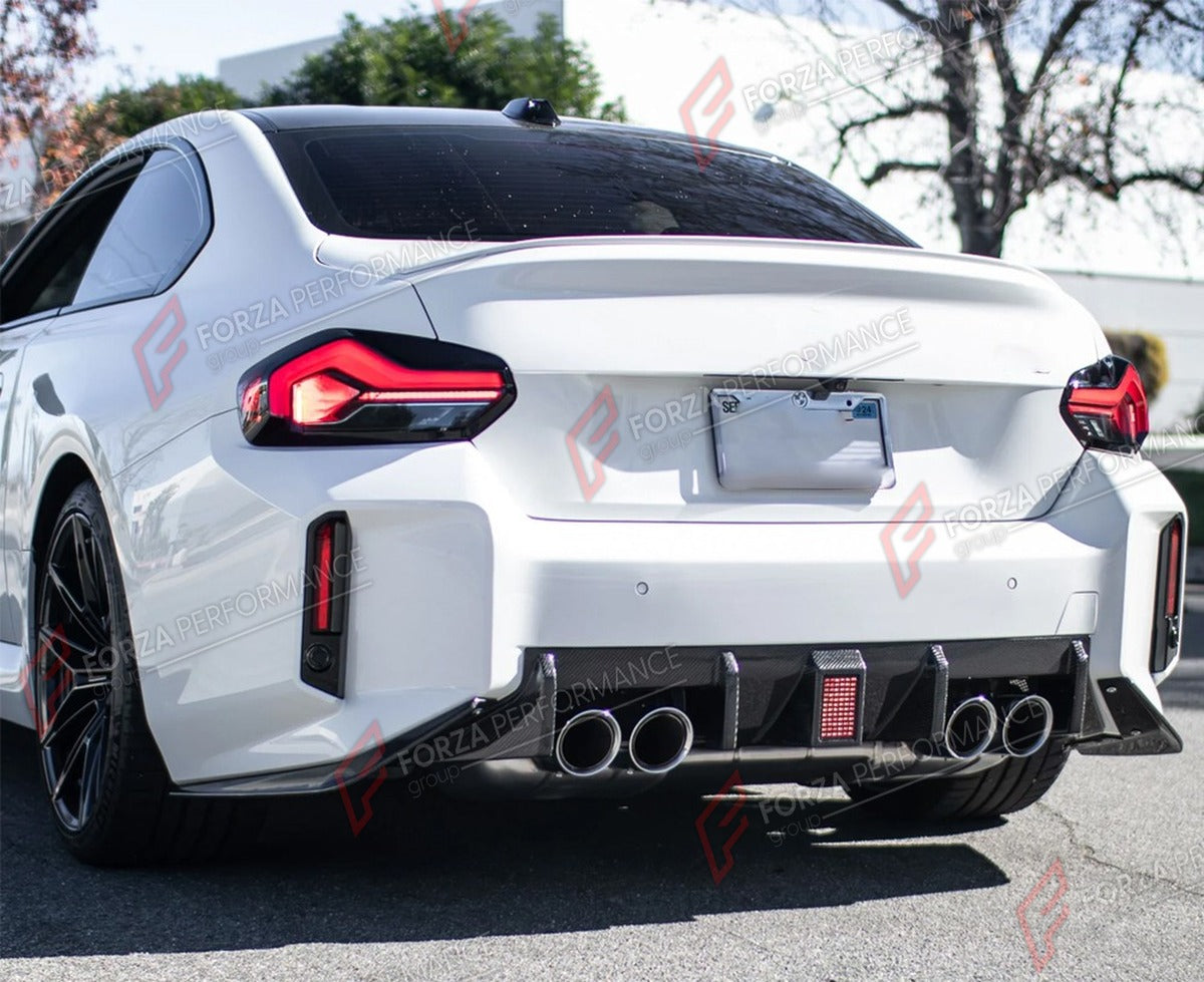 DRY CARBON REAR DIFFUSER for BMW M2 G87 COUPE 2022 - 2024 FORZA PERFORMANCE Custom Fit
Set includes:

Rear Diffuser
LED Brake Light
Material: Dry Carbon

NOTE: Professional installation is required.

Why “Contact Us for Pricing”?
We don’t display fixed prices because our goal is to offer you the most competitive deal possible. Product costs often decrease over time, and by requesting a quote, you’ll receive our most up-to-date price on market.

SECURED PAYMENT METHODS
PayPal (+4.4% fee)
Visa / Mastercard / 