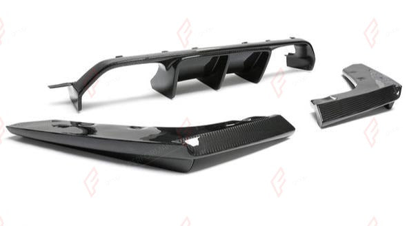 DRY CARBON REAR DIFFUSER for BMW M3 F80 2015 - 2020 V Style
Set includes:

Rear Diffuser
Material: Dry Carbon

NOTE: 3 pcs per set. Professional installation is required.