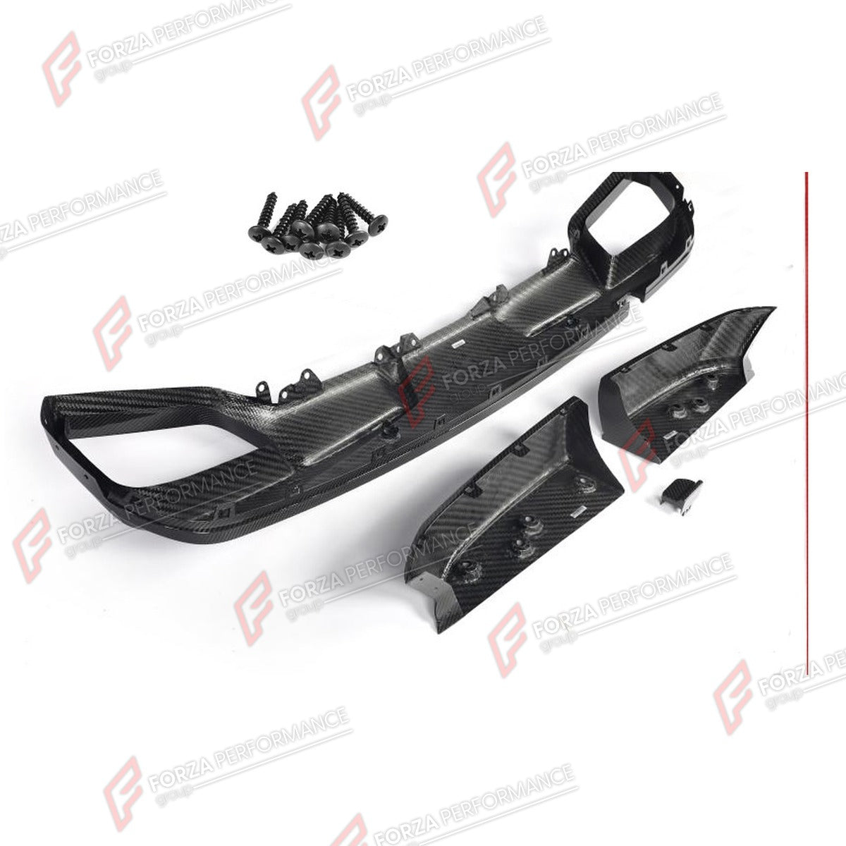 DRY CARBON REAR DIFFUSER for BMW X6M F96 2023 - 2024 FORZA PERFORMANCE Custom Fit
Set includes:

Rear Diffuser
Material: Dry Carbon

NOTE: Professional installation is required.

Why “Contact Us for Pricing”?
We don’t display fixed prices because our goal is to offer you the most competitive deal possible. Product costs often decrease over time, and by requesting a quote, you’ll receive our most up-to-date price on market.

SECURED PAYMENT METHODS
PayPal (+4.4% fee)
Visa / Mastercard / American Express (thr