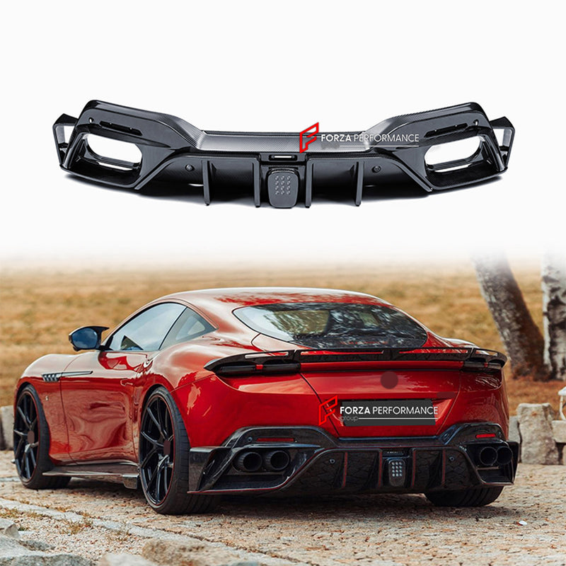 DRY CARBON REAR DIFFUSER for FERRARI ROMA 2020+