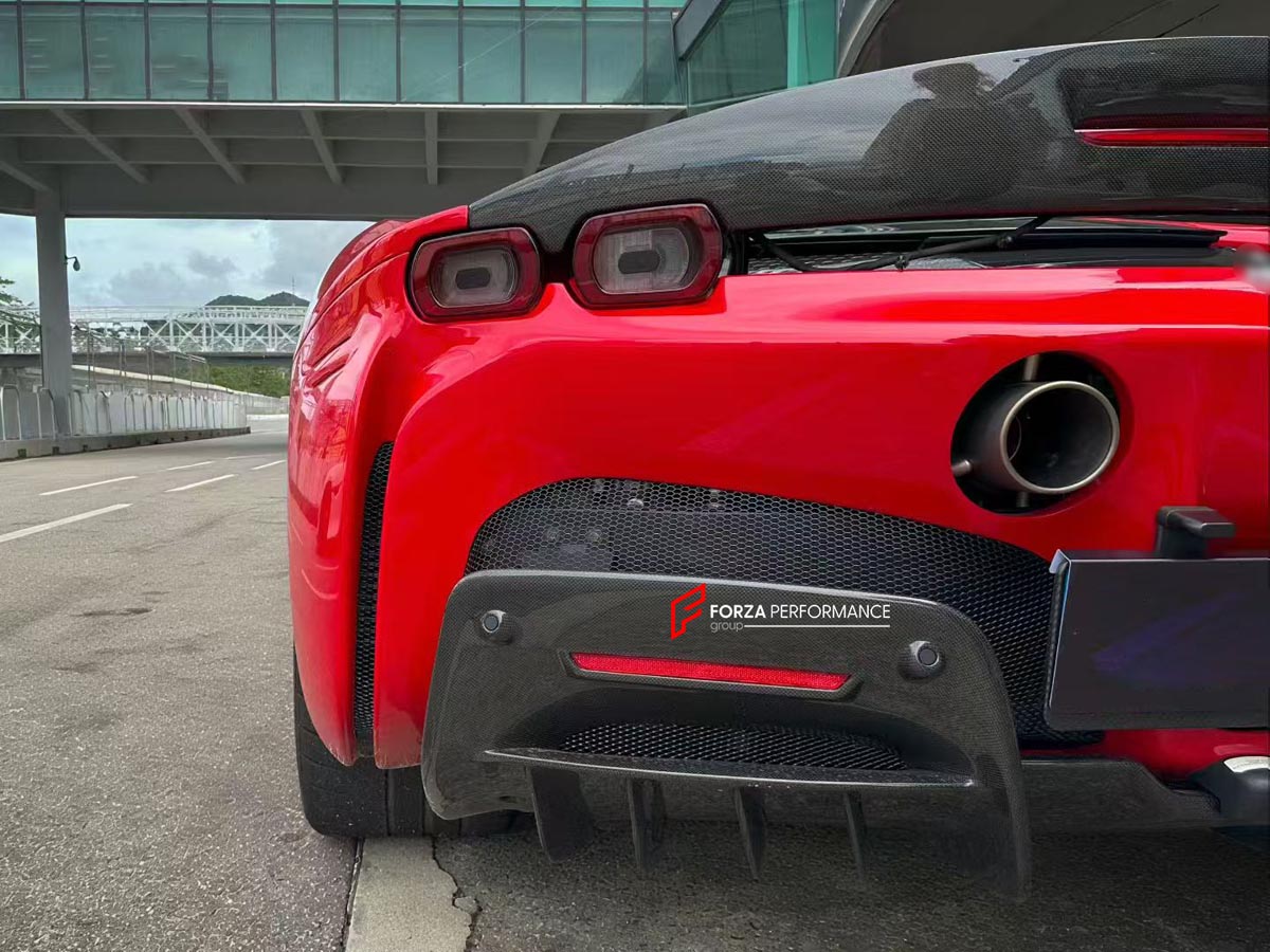 DRY CARBON REAR DIFFUSER for FERRARI SF90 2019+
Set includes:

Rear Diffuser
Material: Dry Carbon

NOTE: Professional installation is required.