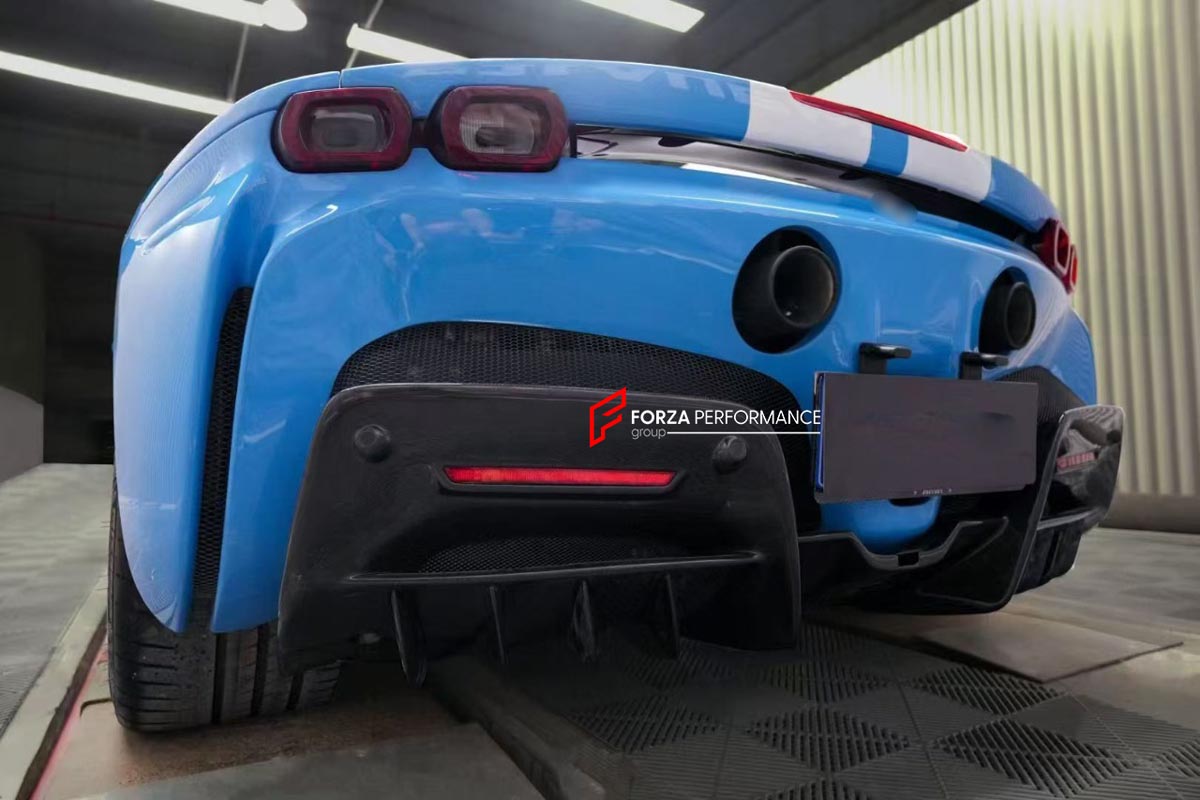 DRY CARBON REAR DIFFUSER for FERRARI SF90 2019+
Set includes:

Rear Diffuser
Material: Dry Carbon

NOTE: Professional installation is required.