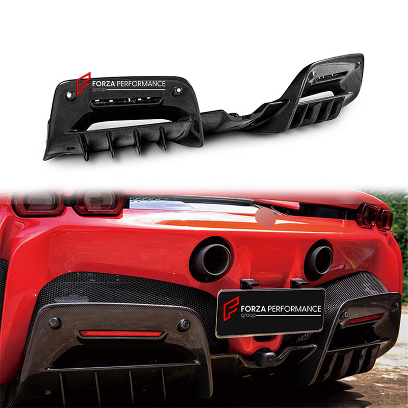 DRY CARBON REAR DIFFUSER for FERRARI SF90 STRADALE SPIDER 2019+