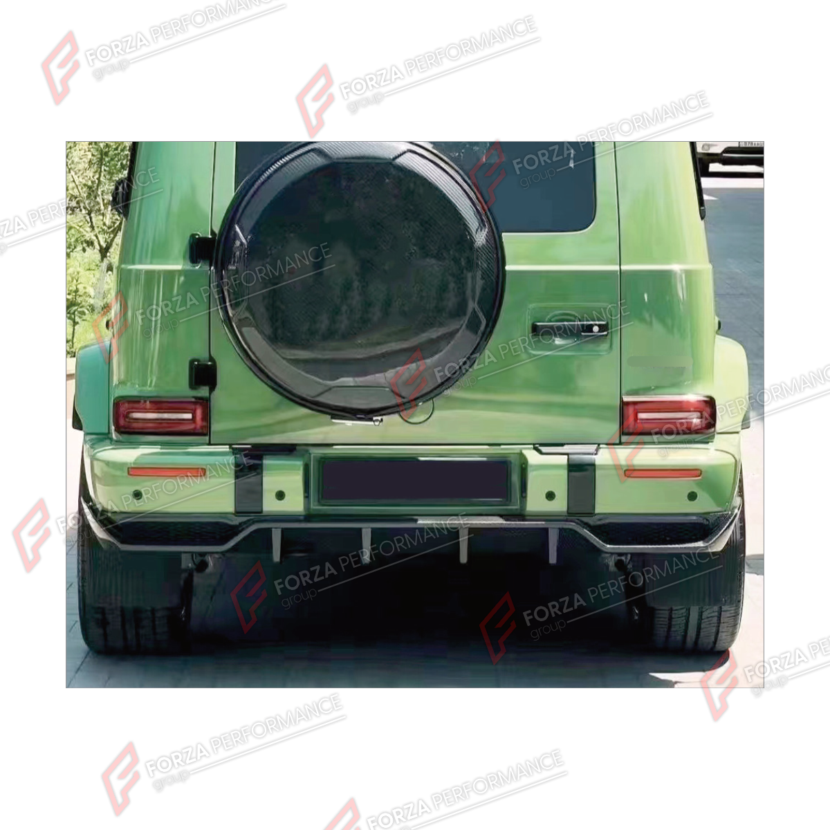 DRY CARBON REAR DIFFUSER for MERCEDES-BENZ G-CLASS W464 2019 - 2024 FORZA PERFORMANCE custom fit Shark Style

Set includes:
Rear Diffuser

Material: Dry Carbon

NOTE: Professional installation is required.