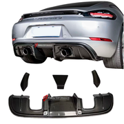 DRY CARBON REAR DIFFUSER for PORSCHE 982 718 CAYMAN BOXSTER 2016+